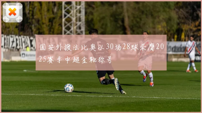 国安外援法比奥以30场28球荣膺2025赛季中超金靴称号